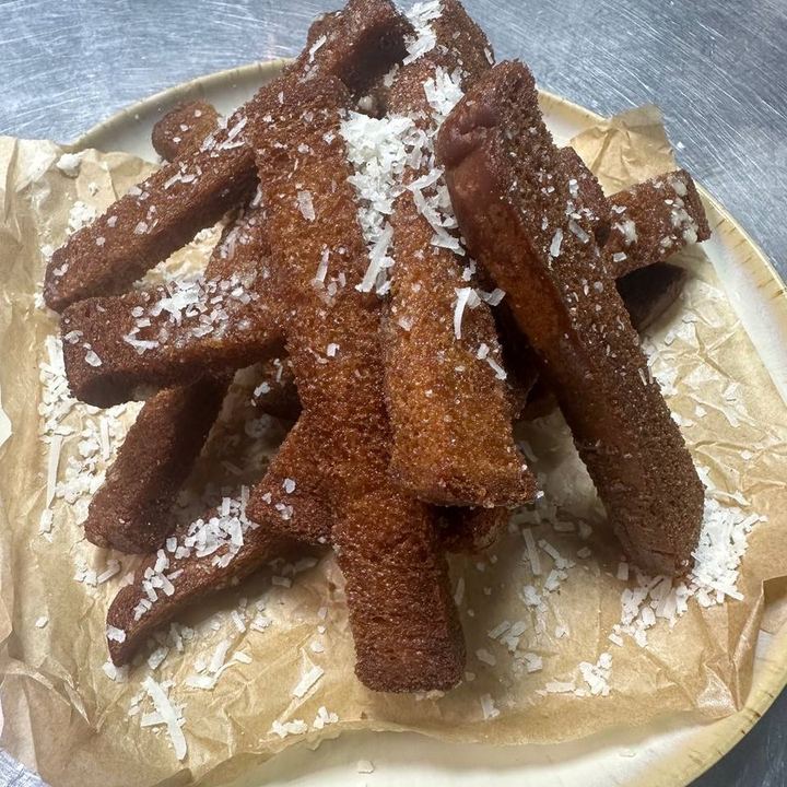 Бородинские гренки с чесночной заправкой